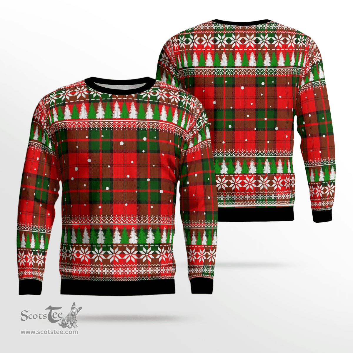 Scottish Dunbar Modern Clan Tartan Christmas Ugly Sweater - Plaid Family Ugly Sweater Scottish Plaid Tartan Plaid - ScotsTee - scotstee.com