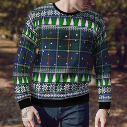Scottish MacInnes Modern Clan Tartan Christmas Ugly Sweater - Plaid Family Ugly Sweater Scottish Plaid Tartan Plaid - ScotsTee - scotstee.com