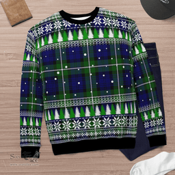 Scottish Forbes Modern Clan Tartan Christmas Ugly Sweater - Plaid Family Ugly Sweater Scottish Plaid Tartan Plaid - ScotsTee - scotstee.com