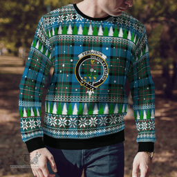 Scottish Fergusson Ancient Clan Crest Tartan Christmas Ugly Sweater - Plaid Family Ugly Sweater Scottish Plaid Tartan Plaid - ScotsTee - scotstee.com