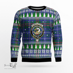 Scottish Edmonstone Clan Crest Tartan Christmas Ugly Sweater - Plaid Family Ugly Sweater Scottish Plaid Tartan Plaid - ScotsTee - scotstee.com