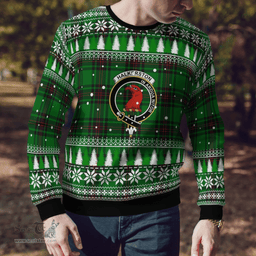 Scottish Halkerston Clan Crest Tartan Christmas Ugly Sweater - Plaid Family Ugly Sweater Scottish Plaid Tartan Plaid - ScotsTee - scotstee.com