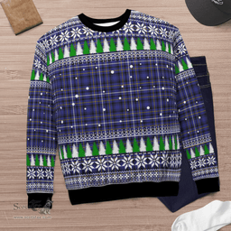 Scottish Fleming Clan Tartan Christmas Ugly Sweater - Plaid Family Ugly Sweater Scottish Plaid Tartan Plaid - ScotsTee - scotstee.com