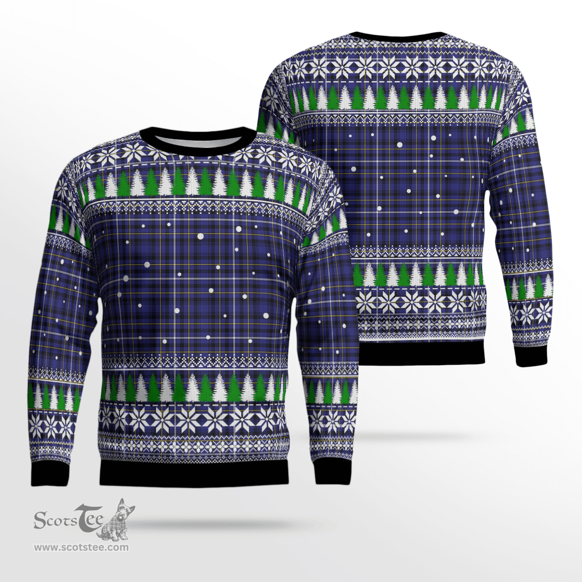 Scottish Fleming Clan Tartan Christmas Ugly Sweater - Plaid Family Ugly Sweater Scottish Plaid Tartan Plaid - ScotsTee - scotstee.com