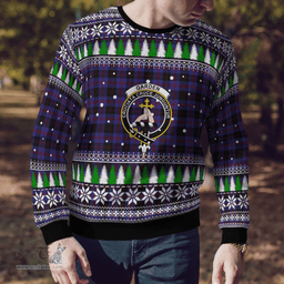 Scottish Garden Clan Crest Tartan Christmas Ugly Sweater - Plaid Family Ugly Sweater Scottish Plaid Tartan Plaid - ScotsTee - scotstee.com