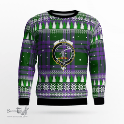 Scottish Elphinstone Clan Tartan Christmas Ugly Sweater - Plaid Family Ugly Sweater Scottish Plaid Tartan Plaid - ScotsTee - scotstee.com