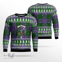 Scottish Elphinstone Clan Tartan Christmas Ugly Sweater - Plaid Family Ugly Sweater Scottish Plaid Tartan Plaid - ScotsTee - scotstee.com