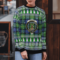 Scottish Gordon Old Ancient Clan Crest Tartan Christmas Ugly Sweater - Plaid Family Ugly Sweater Scottish Plaid Tartan Plaid - ScotsTee - scotstee.com