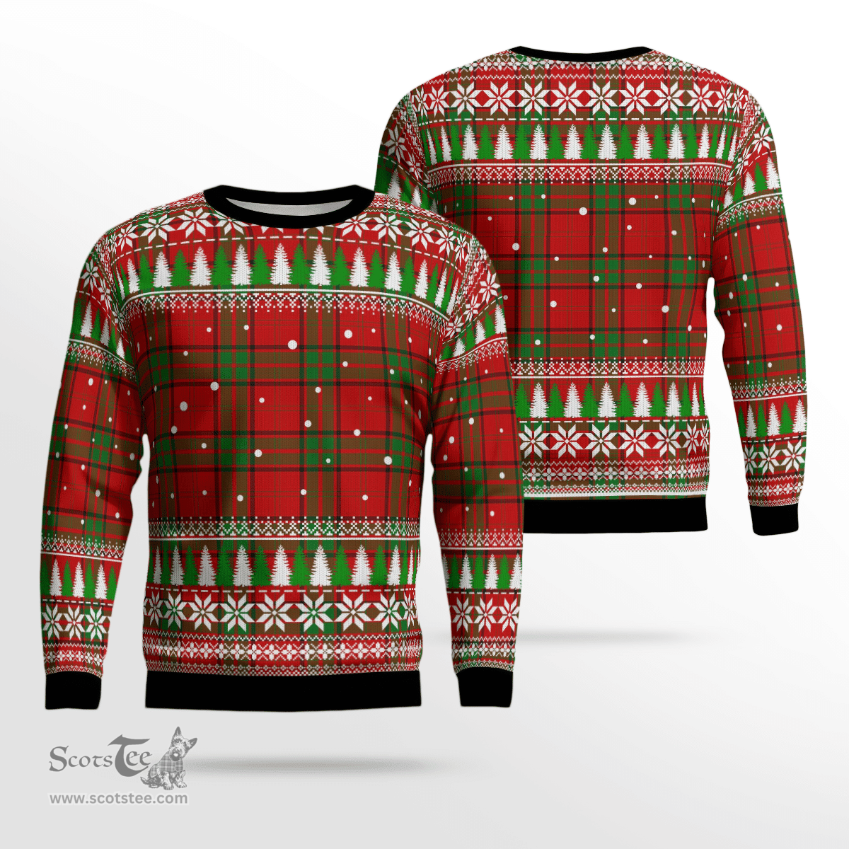 Scottish Maxwell Clan Tartan Christmas Ugly Sweater - Plaid Family Ugly Sweater Scottish Plaid Tartan Plaid - ScotsTee - scotstee.com