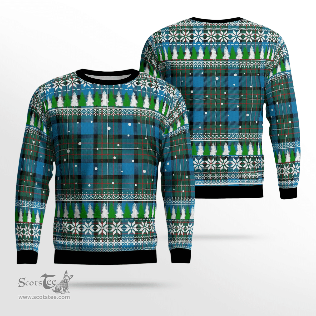 Scottish Fergusson Ancient Clan Tartan Christmas Ugly Sweater - Plaid Family Ugly Sweater Scottish Plaid Tartan Plaid - ScotsTee - scotstee.com