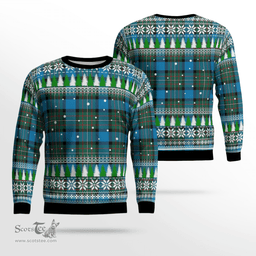 Scottish Fergusson Ancient Clan Tartan Christmas Ugly Sweater - Plaid Family Ugly Sweater Scottish Plaid Tartan Plaid - ScotsTee - scotstee.com