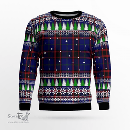 Scottish Home Modern Clan Tartan Christmas Ugly Sweater - Plaid Family Ugly Sweater Scottish Plaid Tartan Plaid - ScotsTee - scotstee.com