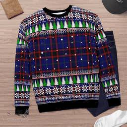 Scottish Home Modern Clan Tartan Christmas Ugly Sweater - Plaid Family Ugly Sweater Scottish Plaid Tartan Plaid - ScotsTee - scotstee.com