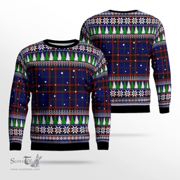 Scottish Home Modern Clan Tartan Christmas Ugly Sweater - Plaid Family Ugly Sweater Scottish Plaid Tartan Plaid - ScotsTee - scotstee.com
