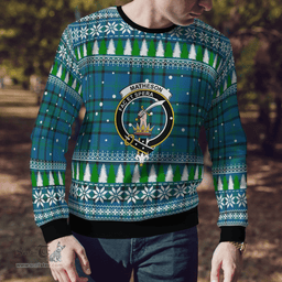 Scottish Matheson Hunting Ancient Clan Crest Tartan Christmas Ugly Sweater - Plaid Family Ugly Sweater Scottish Plaid Tartan Plaid - ScotsTee - scotstee.com