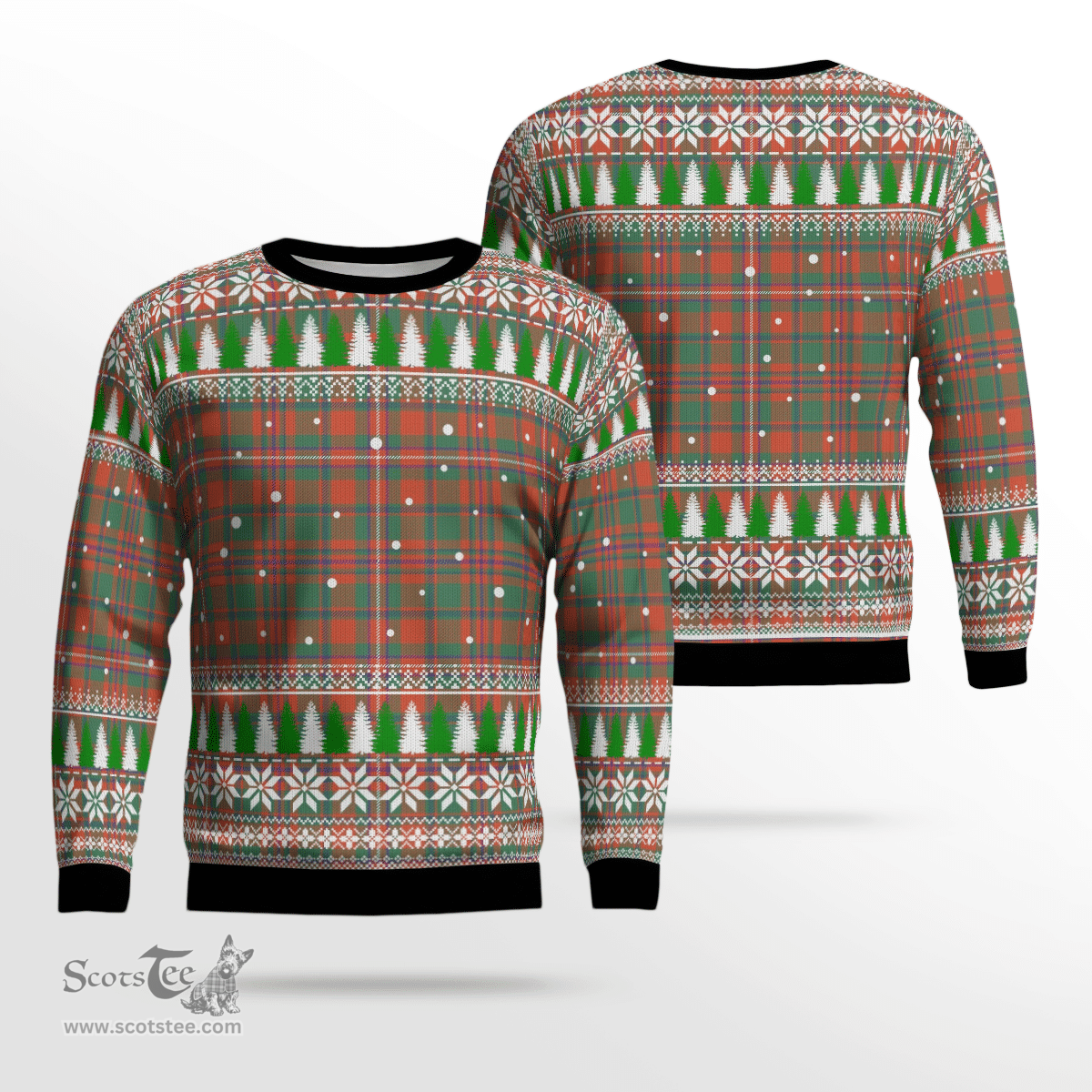Scottish MacKinnon Ancient Clan Tartan Christmas Ugly Sweater - Plaid Family Ugly Sweater Scottish Plaid Tartan Plaid - ScotsTee - scotstee.com