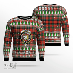 Scottish Stewart (of Appin) Clan Crest Tartan Christmas Ugly Sweater - Plaid Family Ugly Sweater Scottish Plaid Tartan Plaid - ScotsTee - scotstee.com