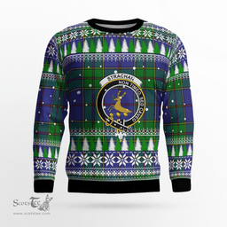Scottish Strachan Clan Crest Tartan Christmas Ugly Sweater - Plaid Family Ugly Sweater Scottish Plaid Tartan Plaid - ScotsTee - scotstee.com