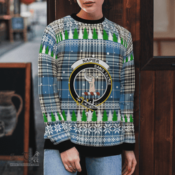 Scottish Napier Ancient Clan Crest Tartan Christmas Ugly Sweater - Plaid Family Ugly Sweater Scottish Plaid Tartan Plaid - ScotsTee - scotstee.com