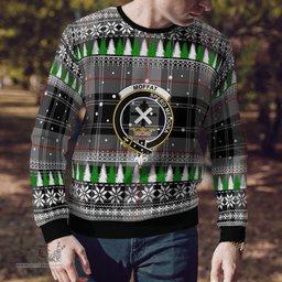 Scottish Moffat Modern Clan Crest Tartan Christmas Ugly Sweater - Plaid Family Ugly Sweater Scottish Plaid Tartan Plaid - ScotsTee - scotstee.com