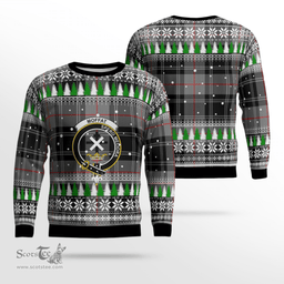 Scottish Moffat Modern Clan Crest Tartan Christmas Ugly Sweater - Plaid Family Ugly Sweater Scottish Plaid Tartan Plaid - ScotsTee - scotstee.com