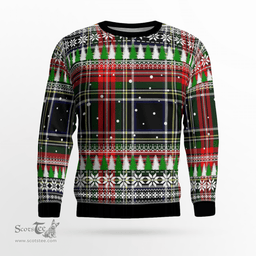 Scottish Stewart Black Clan Tartan Christmas Ugly Sweater - Plaid Family Ugly Sweater Scottish Plaid Tartan Plaid - ScotsTee - scotstee.com