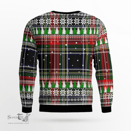 Scottish Stewart Black Clan Tartan Christmas Ugly Sweater - Plaid Family Ugly Sweater Scottish Plaid Tartan Plaid - ScotsTee - scotstee.com