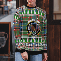 Scottish Stirling (of Keir) Clan Crest Tartan Christmas Ugly Sweater - Plaid Family Ugly Sweater Scottish Plaid Tartan Plaid - ScotsTee - scotstee.com