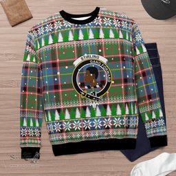 Scottish Stirling (of Keir) Clan Crest Tartan Christmas Ugly Sweater - Plaid Family Ugly Sweater Scottish Plaid Tartan Plaid - ScotsTee - scotstee.com