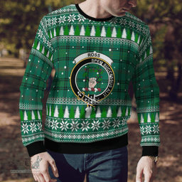 Scottish Ross Hunting Ancient Clan Crest Tartan Christmas Ugly Sweater - Plaid Family Ugly Sweater Scottish Plaid Tartan Plaid - ScotsTee - scotstee.com