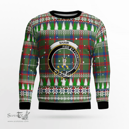 Scottish Shaw Green Modern Clan Crest Tartan Christmas Ugly Sweater - Plaid Family Ugly Sweater Scottish Plaid Tartan Plaid - ScotsTee - scotstee.com