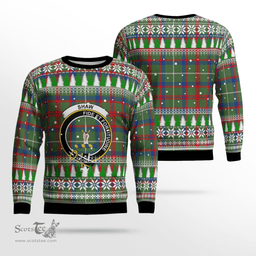Scottish Shaw Green Modern Clan Crest Tartan Christmas Ugly Sweater - Plaid Family Ugly Sweater Scottish Plaid Tartan Plaid - ScotsTee - scotstee.com