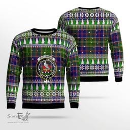 Scottish Whiteford Clan Crest Tartan Christmas Ugly Sweater - Plaid Family Ugly Sweater Scottish Plaid Tartan Plaid - ScotsTee - scotstee.com
