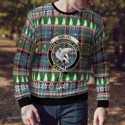 Scottish Norvel (Stirling) Clan Crest Tartan Christmas Ugly Sweater - Plaid Family Ugly Sweater Scottish Plaid Tartan Plaid - ScotsTee - scotstee.com