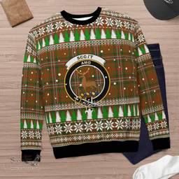 Scottish Scott Brown Modern Clan Crest Tartan Christmas Ugly Sweater - Plaid Family Ugly Sweater Scottish Plaid Tartan Plaid - ScotsTee - scotstee.com