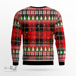 Scottish Wallace Hunting Red Clan Tartan Christmas Ugly Sweater - Plaid Family Ugly Sweater Scottish Plaid Tartan Plaid - ScotsTee - scotstee.com