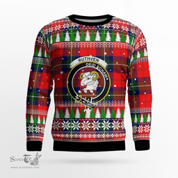 Scottish Ruthven Modern Clan Crest Tartan Christmas Ugly Sweater - Plaid Family Ugly Sweater Scottish Plaid Tartan Plaid - ScotsTee - scotstee.com