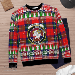 Scottish Ruthven Modern Clan Crest Tartan Christmas Ugly Sweater - Plaid Family Ugly Sweater Scottish Plaid Tartan Plaid - ScotsTee - scotstee.com