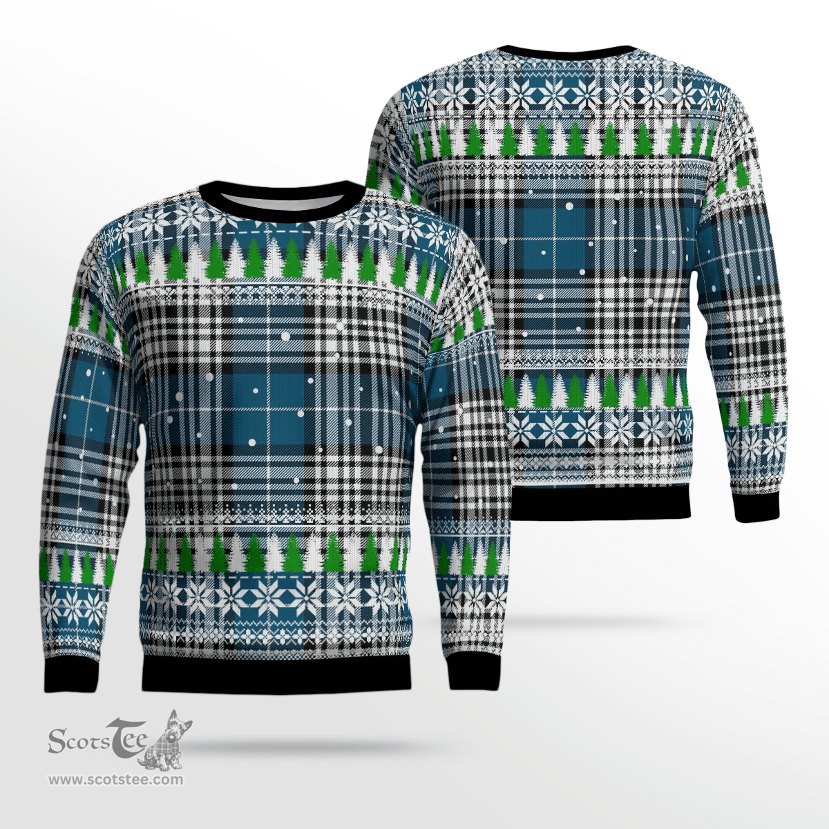 Scottish Napier Modern Clan Tartan Christmas Ugly Sweater - Plaid Family Ugly Sweater Scottish Plaid Tartan Plaid - ScotsTee - scotstee.com
