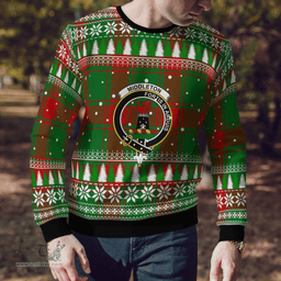 Scottish Middleton Modern Clan Crest Tartan Christmas Ugly Sweater - Plaid Family Ugly Sweater Scottish Plaid Tartan Plaid - ScotsTee - scotstee.com