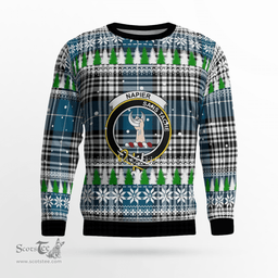 Scottish Napier Modern Clan Crest Tartan Christmas Ugly Sweater - Plaid Family Ugly Sweater Scottish Plaid Tartan Plaid - ScotsTee - scotstee.com