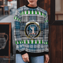 Scottish Napier Modern Clan Crest Tartan Christmas Ugly Sweater - Plaid Family Ugly Sweater Scottish Plaid Tartan Plaid - ScotsTee - scotstee.com
