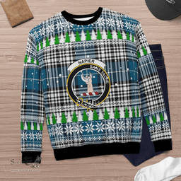 Scottish Napier Modern Clan Crest Tartan Christmas Ugly Sweater - Plaid Family Ugly Sweater Scottish Plaid Tartan Plaid - ScotsTee - scotstee.com