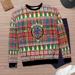 Scottish Ogilvie of Airlie Ancient Clan Crest Tartan Christmas Ugly Sweater - Plaid Family Ugly Sweater Scottish Plaid Tartan Plaid - ScotsTee - scotstee.com