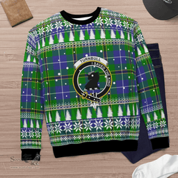 Scottish Turnbull Hunting Clan Crest Tartan Christmas Ugly Sweater - Plaid Family Ugly Sweater Scottish Plaid Tartan Plaid - ScotsTee - scotstee.com