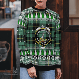Scottish Wallace Hunting Ancient Clan Crest Tartan Christmas Ugly Sweater - Plaid Family Ugly Sweater Scottish Plaid Tartan Plaid - ScotsTee - scotstee.com