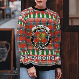 Scottish Sinclair Ancient Clan Crest Tartan Christmas Ugly Sweater - Plaid Family Ugly Sweater Scottish Plaid Tartan Plaid - ScotsTee - scotstee.com
