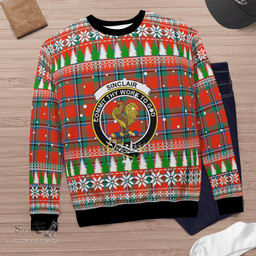 Scottish Sinclair Ancient Clan Crest Tartan Christmas Ugly Sweater - Plaid Family Ugly Sweater Scottish Plaid Tartan Plaid - ScotsTee - scotstee.com
