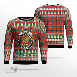 Scottish Sinclair Ancient Clan Crest Tartan Christmas Ugly Sweater - Plaid Family Ugly Sweater Scottish Plaid Tartan Plaid - ScotsTee - scotstee.com