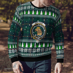 Scottish Walker Clan Crest Tartan Christmas Ugly Sweater - Plaid Family Ugly Sweater Scottish Plaid Tartan Plaid - ScotsTee - scotstee.com